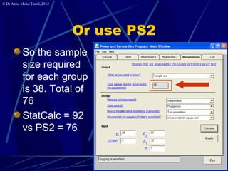 6 Calculate Samplesize For Cohort Studies