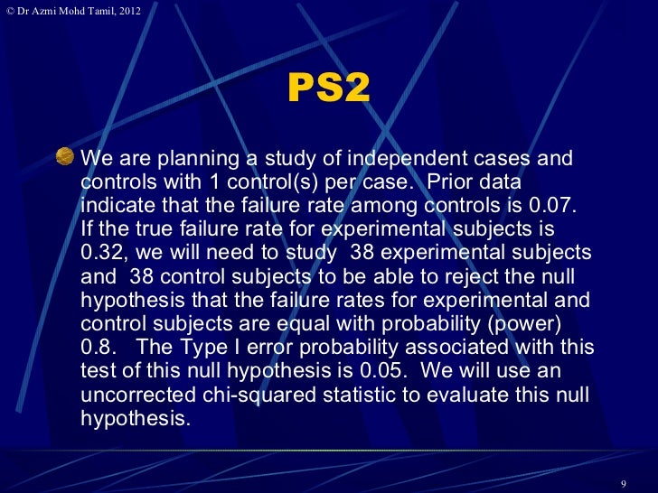 6. Calculate samplesize for cohort studies