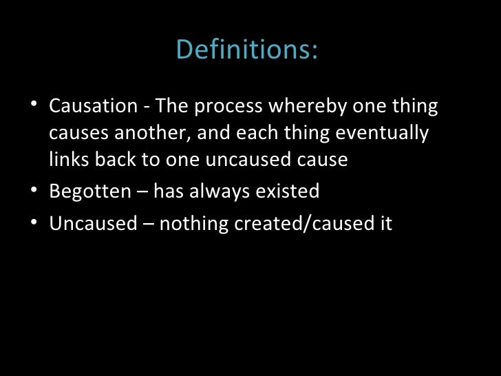 what is the scientific definition of causation