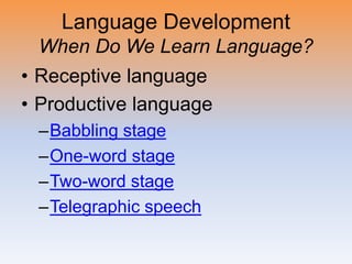 One Word Stage Example 6 - Ch 8 Thinking presentation.ppt