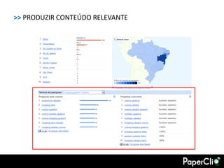 >> PRODUZIR CONTEÚDO RELEVANTE
 
