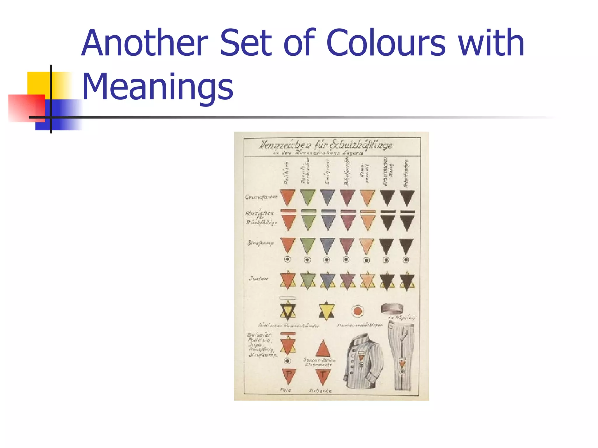 Another Set of Colours with Meanings 