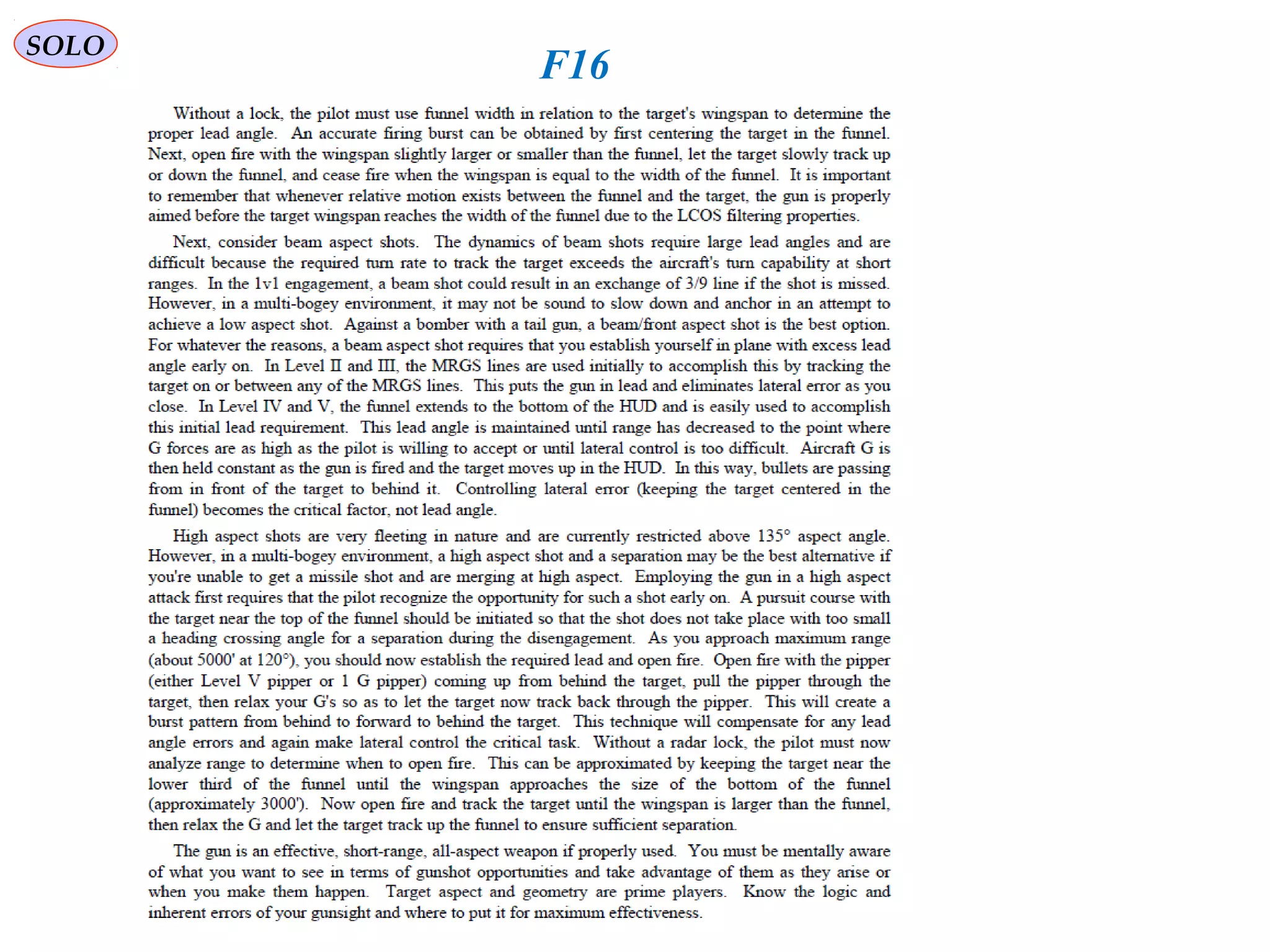   
SOLO
F16
 