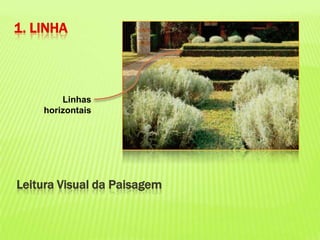 1. LINHALinhas  horizontaisLeitura Visual da Paisagem