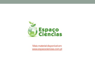 Mais material disponível em
www.espacociencias.com.pt
 