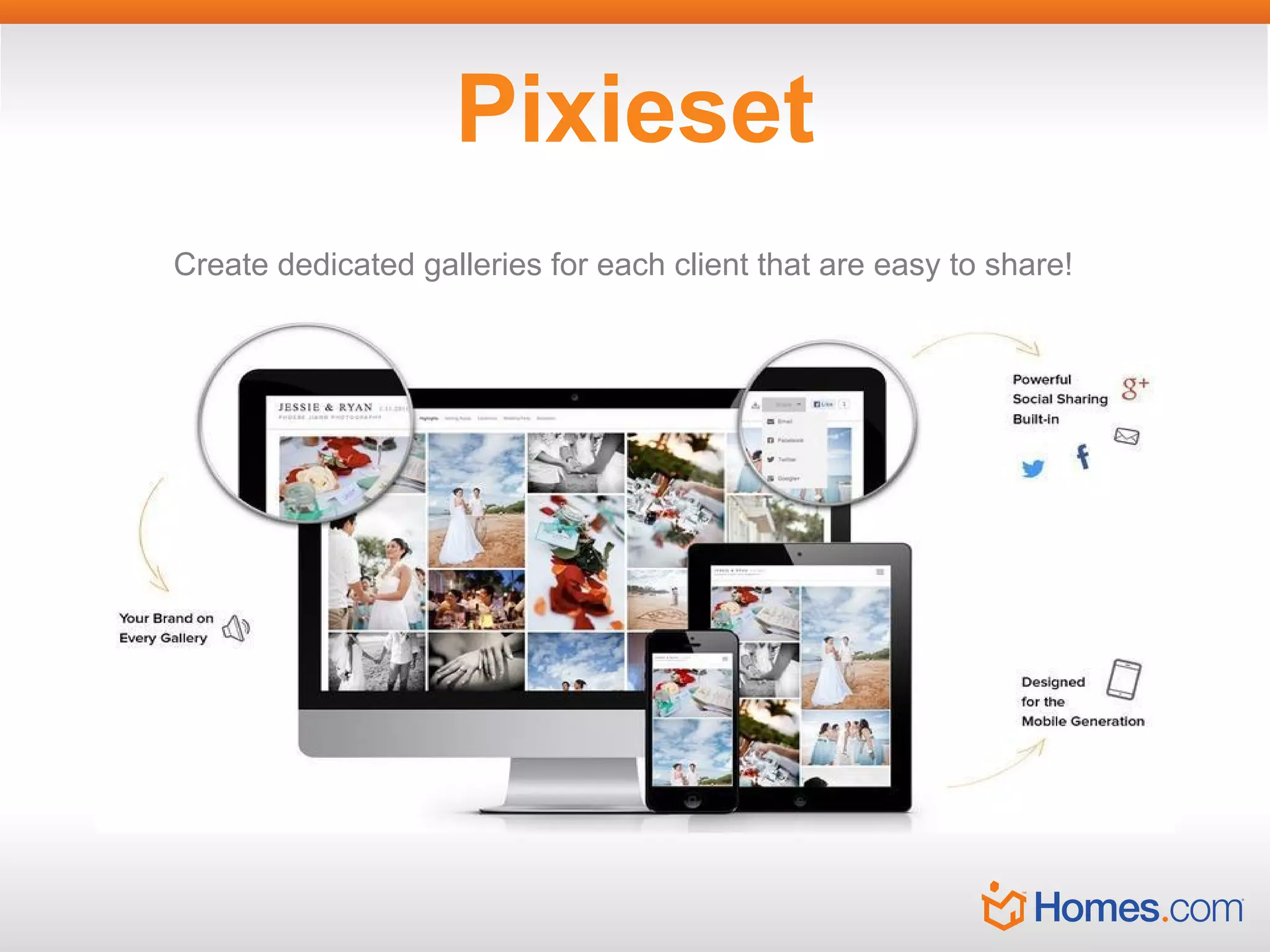 Pixieset
Create dedicated galleries for each client that are easy to share!

 
