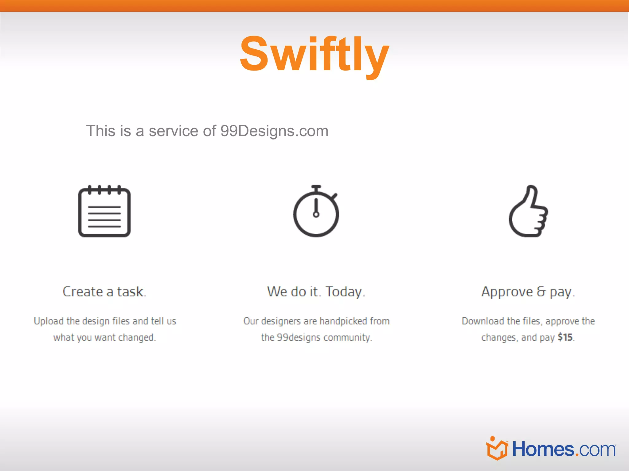 Swiftly
This is a service of 99Designs.com

 