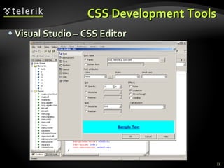 CSS Development Tools Visual Studio – CSS Editor 