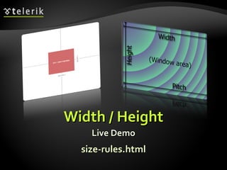 Width / Height Live Demo size-rules.html 
