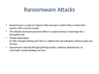 Smells Like Ransomware Cyber Attacks - understand the different types of attacks | PPTX