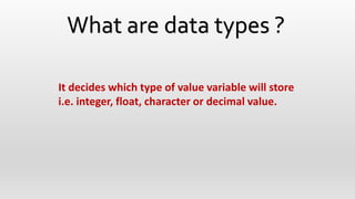 What is Data Types and Functions? | PPT