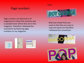 Page numbers
