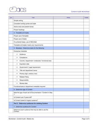 6. eDocumentation Process Selection of Worksheets | PDF image.