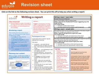 Writing tasks reports GCSE english Language | PPTX