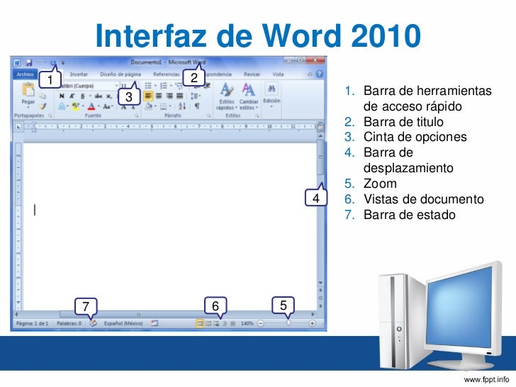 Entorno de Microsoft Word 2007 y 2010