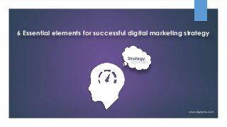 6 Essential elements for successful digital marketing strategy
www.digiyana.com
Strategy
 