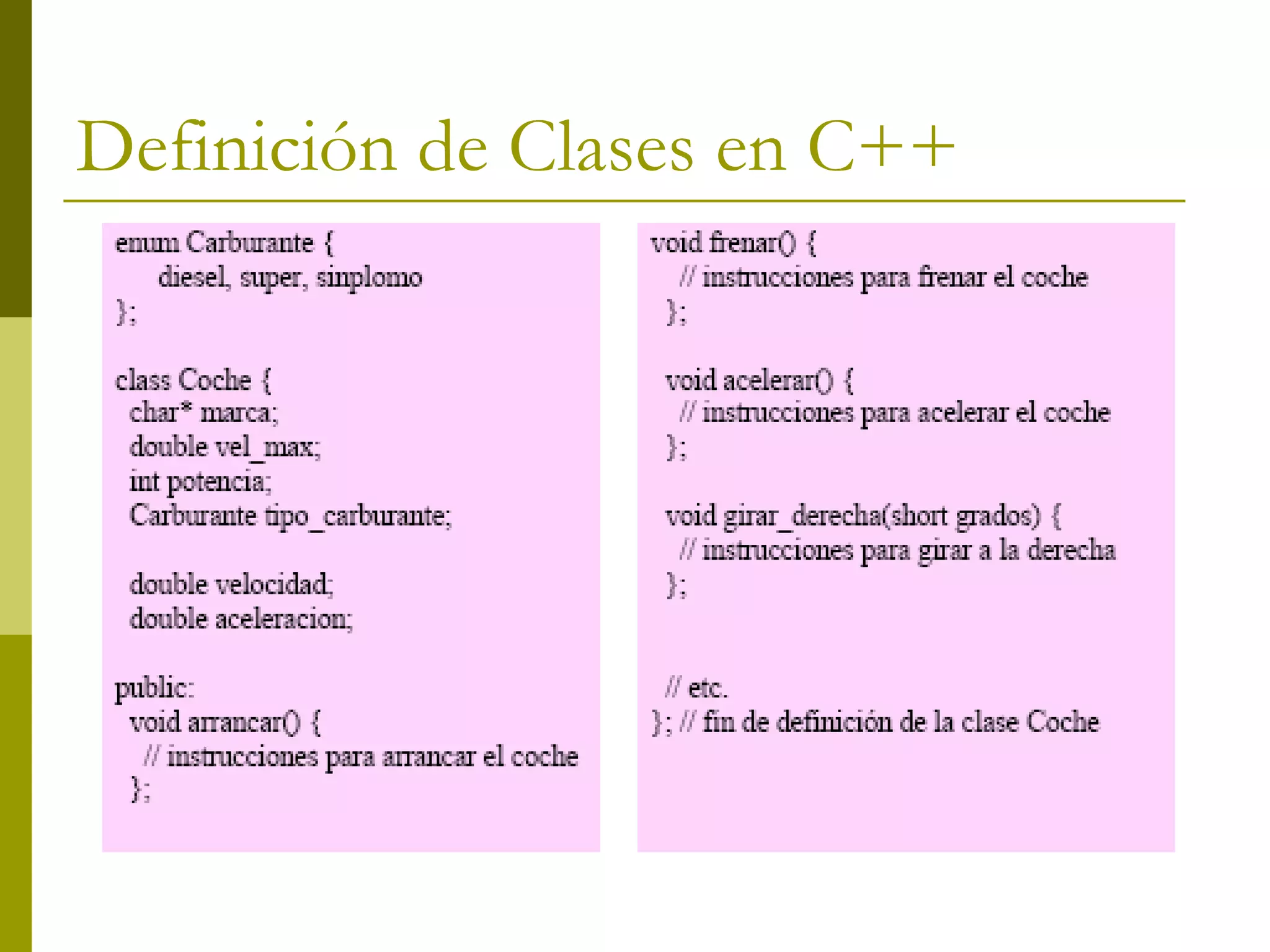 Definición de Clases en C++ 