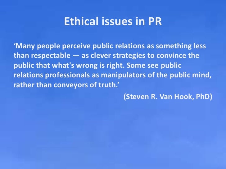 ethics in public relations essay