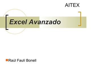 AITEX Excel  Avanzado ,[object Object]