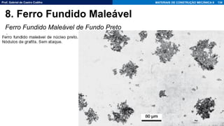 Prof. Gabriel de Castro Coêlho MATERIAIS DE CONSTRUÇÃO MECÂNICA II
Ferro Fundido Maleável de Fundo Preto
134
8. Ferro Fundido Maleável
 