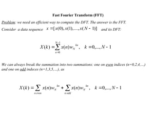 Efficient Computation of Discrete Fourier Transform Using FFT Algorithm ...