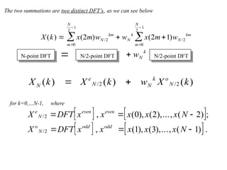 Efficient Computation of Discrete Fourier Transform Using FFT Algorithm ...