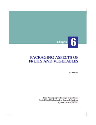 Packaging materials of fruits and vegetables | PDF