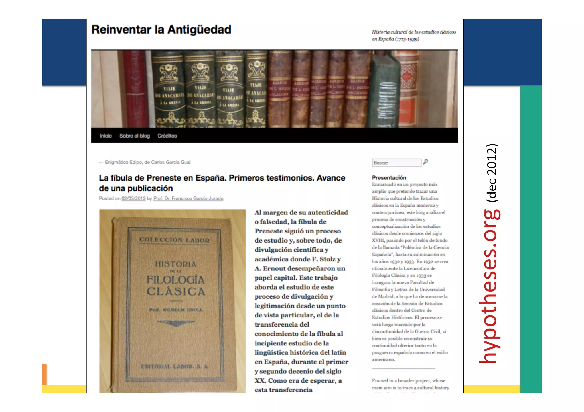 hypotheses.org	(dec	2012)	
 