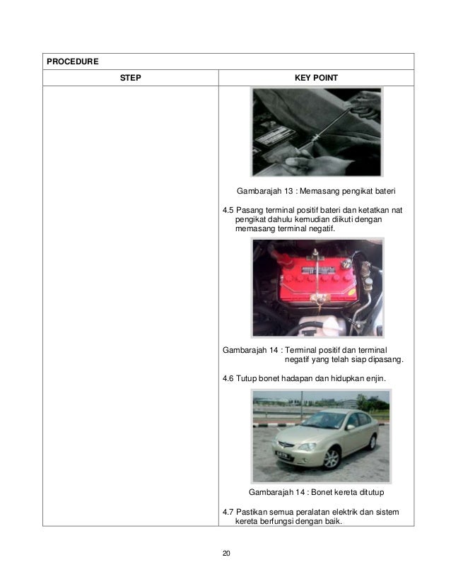 6. ganti bateri kenderaan