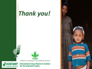 Thank you!
ICRISAT is a member of the CGIAR Consortium
 
