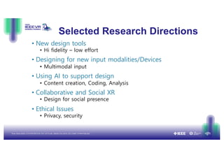 IEEE VR 2026 Course on Interaction Design for XR - Lecture 6: Research ...