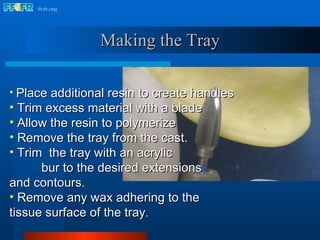 6. impression tray fabrication | PPT | Oral care | Personal Care