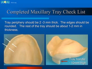 6. impression tray fabrication | PPT | Oral care | Personal Care