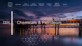 Chemicals & Petroleum
Standard
Document
Storage &
Creation
Safety News
Safety
Improvements
Process
Implementation
Supply Chain
Integration
Procedure
Training
Safety &
Efficiency
Improvements
Better Reliability
Higher Output
 