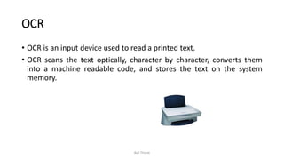 Input Devic Ocr 6 input output devices | PDF