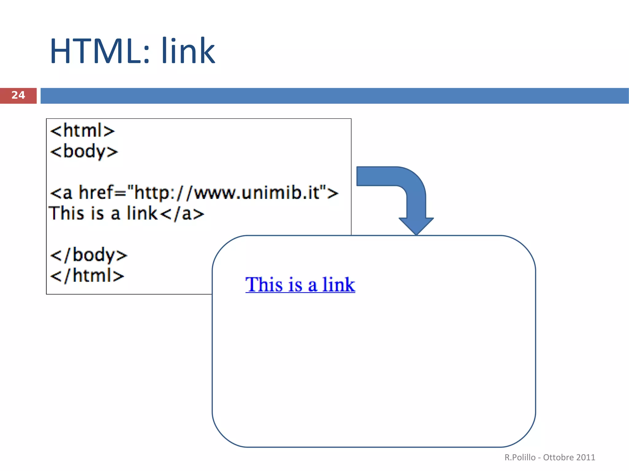 HTML: link R.Polillo - Ottobre 2011 