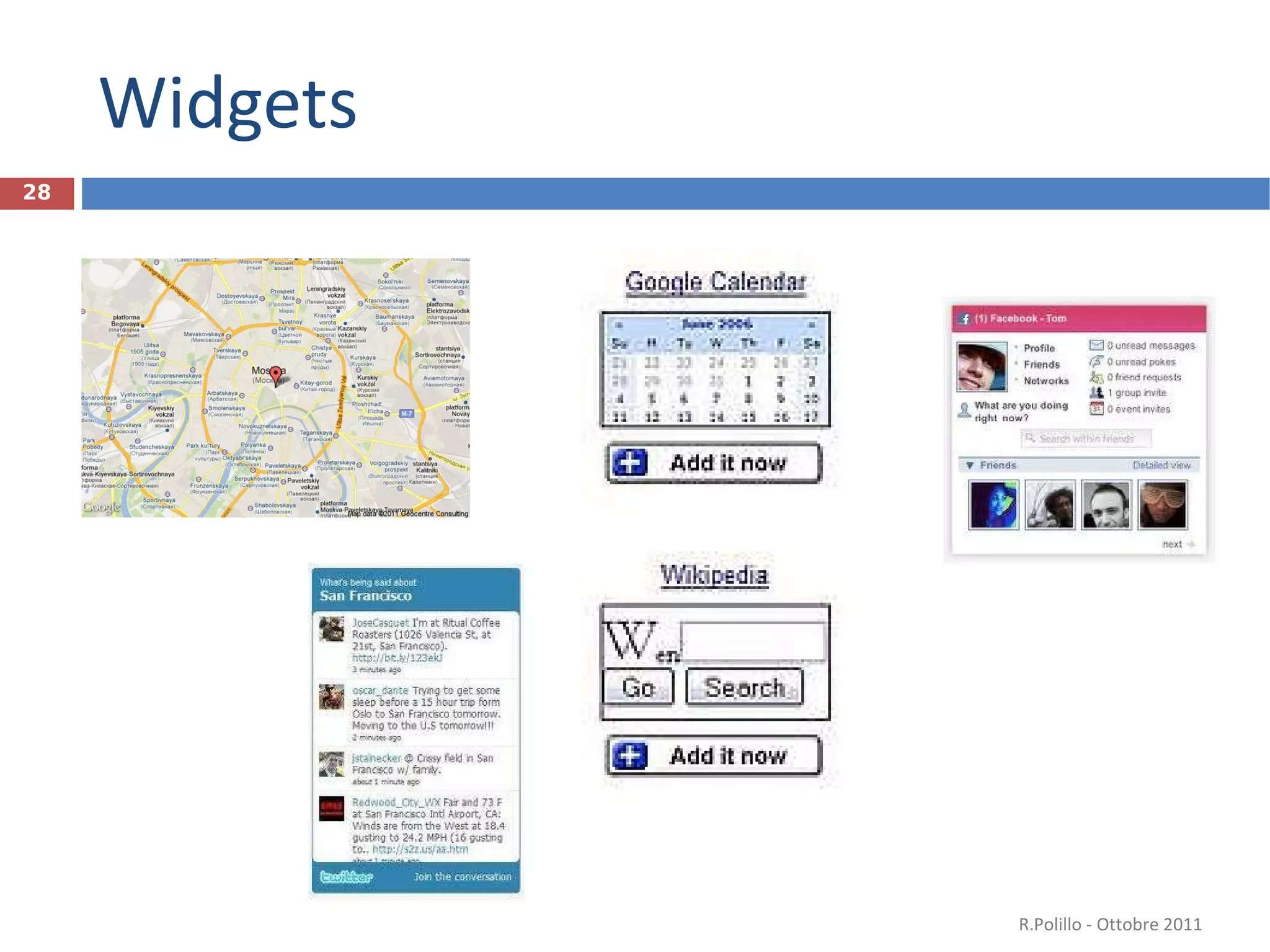 Widgets R.Polillo - Ottobre 2011 