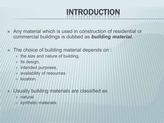6. intro to building materials | PPTX | Civil Engineering Industry ...
