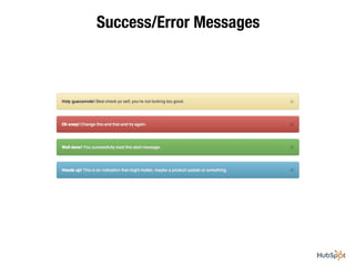 Success/Error Messages
 