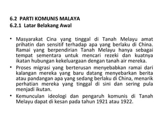 6 komunis dan darurat di tanah melayu