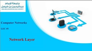 Computer Networks
LEC #2
Communicating Over the
Network
Computer Networks
LEC #5
Network Layer
 