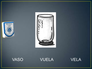VASO   VUELA   VELA
 