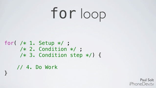 Loops and Objective-C and C Programming | PPT