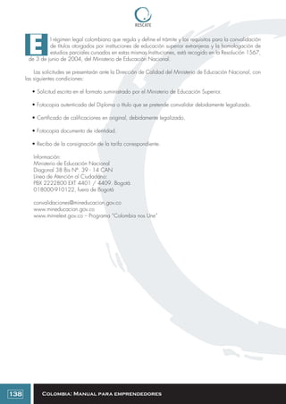 Colombia: Manual para emprendedores