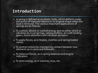 Machine Spring Powerpoint 6 Mechanial springs Introduction | PPTX
