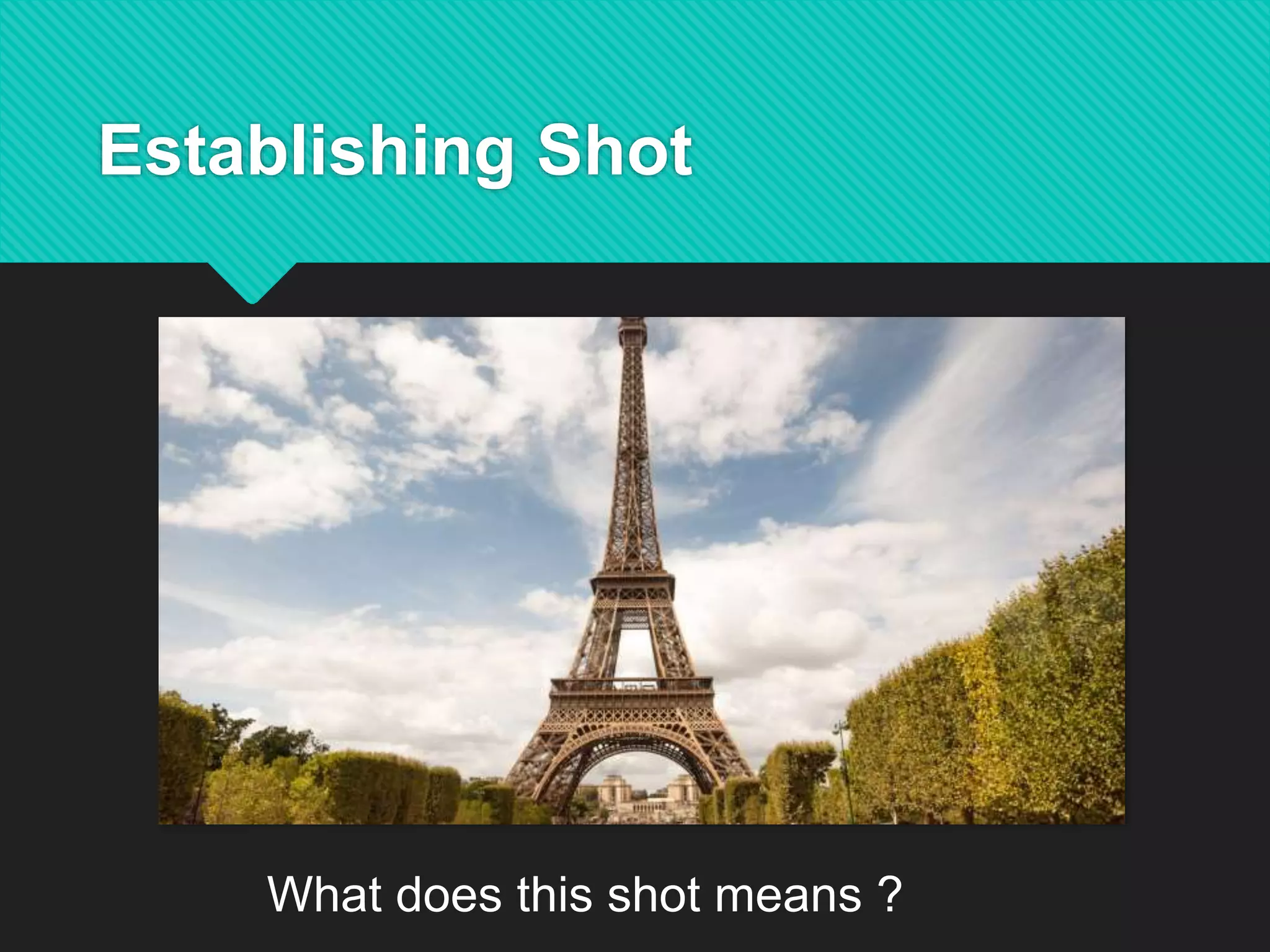 Establishing Shot
What does this shot means ?
 