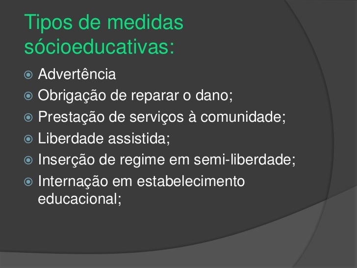 6 medidas sócioeducativas 6 medidas sócioeducativas