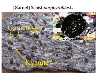 [Garnet] Schist porphyroblasts
 