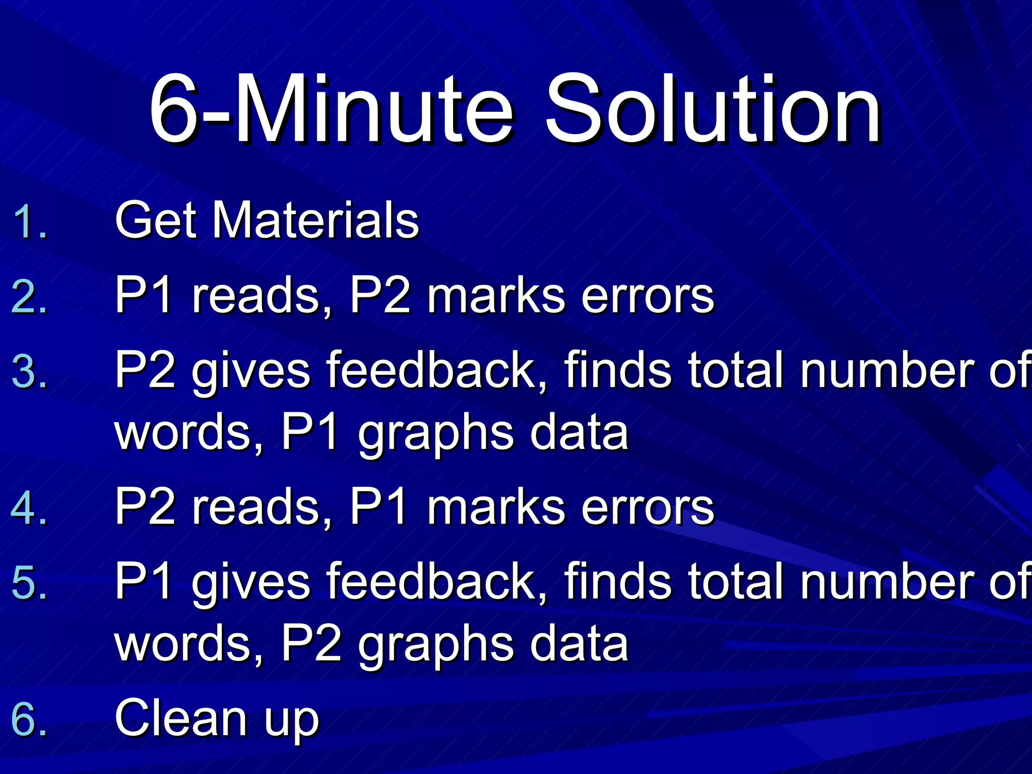 6 Minute Solutions - Building Fluency | PPT