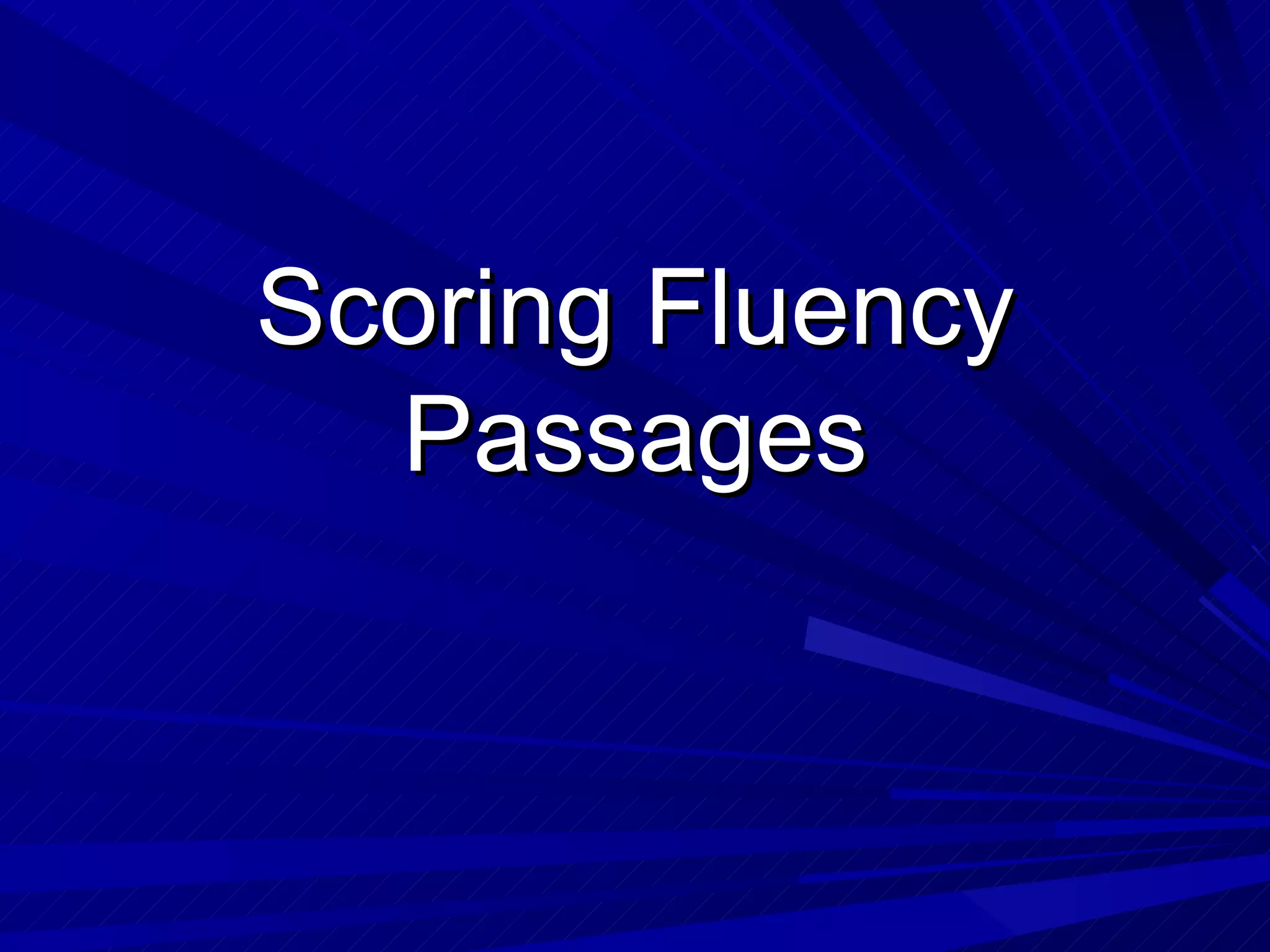 6 Minute Solutions - Building Fluency | PPT